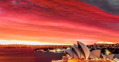 Неймовірний захід сонця, Сідней Австралія. (Фото Сіднейський оперний театр)